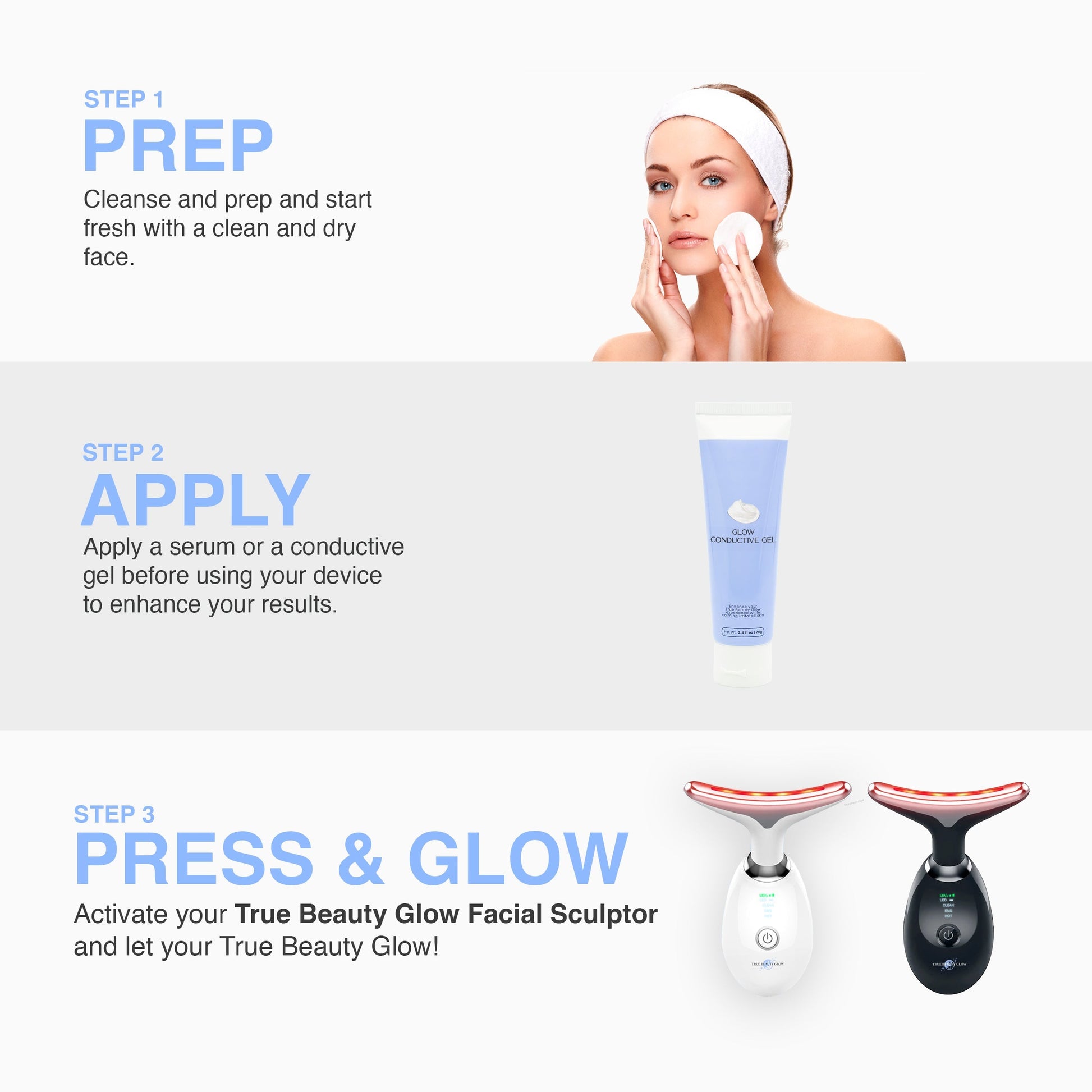 True Beauty Glow Conductive Facial Gel